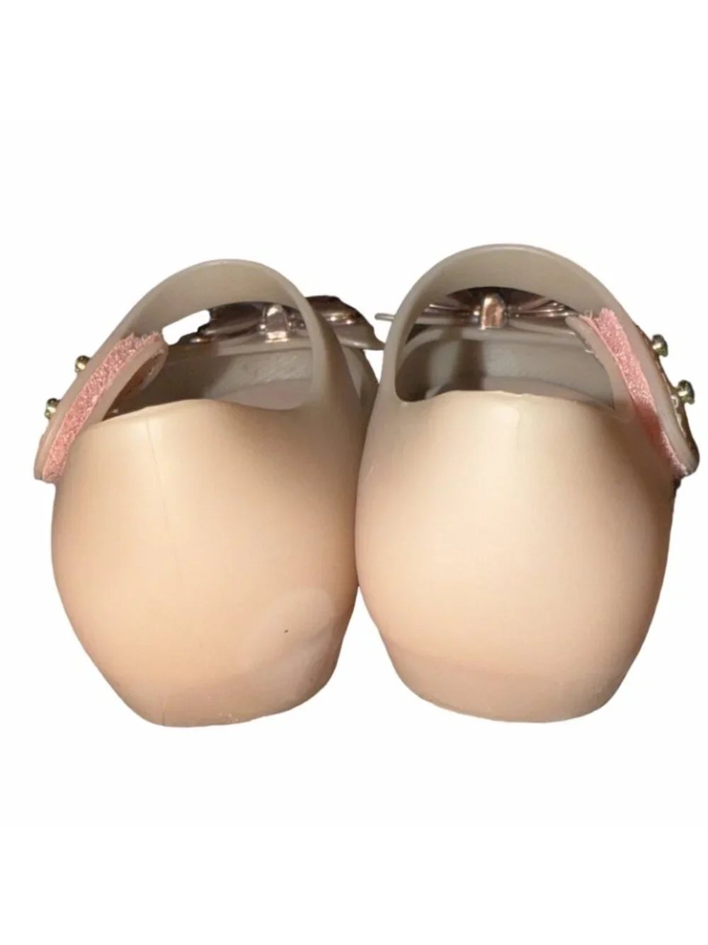 Mini Melissa Girls Cream Butterfly Mary Jane Jelly Flats Size US 9 Toddler